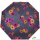 Зонт женский компактный механический HAPPY RAIN (ХЕППИ РЭЙН) U42655-6 серый, цветы