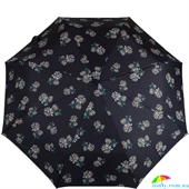 Зонт женский механический компактный облегченный FULTON (ФУЛТОН) FULL354-Sophies-Daisy черный, цветы