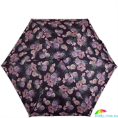 Зонт женский механический компактный облегченный FULTON (ФУЛТОН) FULL501-Rococo-Rose черный, цветы