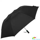Противоштормовой зонт мужской полуавтомат FULTON (ФУЛТОН), модель Windbreaker FULU801-Black черный, однотонный