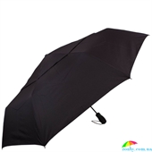 Противоштормовой зонт мужской автомат с большим куполом FULTON (ФУЛТОН) FULG840-Black черный, однотонный