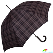 Зонт-трость мужской полуавтомат FULTON (ФУЛТОН) FULG832-Menzies серый, клетка