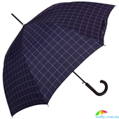 Зонт-трость мужской полуавтомат FULTON (ФУЛТОН) FULG832-Window-Pane-Check синий, клетка