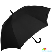 Зонт-трость мужской полуавтомат с большим куполом FULTON(ФУЛТОН) FULG828-Black черный, однотонный