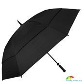 Зонт-трость противоштормовой мужской механический FULTON (ФУЛТОН) FULS669-Black черный, полоска