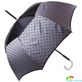 Зонт-трость женский механический GUY de JEAN (Ги де ЖАН) FRH-ELEGANTEH1-grey серый, горох