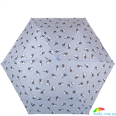 Зонт женский компактный облегченный супертонкий механический FULTON (ФУЛТОН) FULL553-Stripe-Frenchie голубой, животные