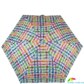 Зонт женский механический компактный облегченный FULTON (ФУЛТОН) FULL859-Rainbow-Check разноцветный, клетка