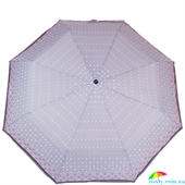 Зонт женский полуавтомат с UV-фильтром DOPPLER (ДОППЛЕР) DOP730165PE02 серый, горох