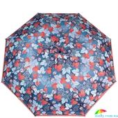 Зонт женский компактный механический AIRTON (АЭРТОН) Z3512S-5147 синий, цветы