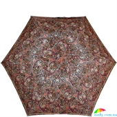 Зонт женский облегченный компактный механический ZEST (ЗЕСТ) Z55518-5114 коричневый, абстракция