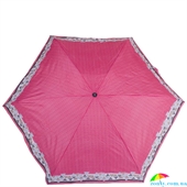 Зонт женский компактный облегченный автомат DOPPLER (ДОППЛЕР) DOP747465SI01 розовый, горох