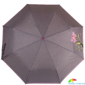 Зонт женский механический AIRTON (АЭРТОН) Z3511-5175 серый, цветы