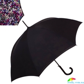 Зонт-трость женский полуавтомат с двойным куполом FULTON (ФУЛТОН) FULL754-Digital-Lights черный, абстракция