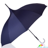 Зонт-трость женский полуавтомат DOPPLER (ДОППЛЕР) DOP740365PA02 синий, горох
