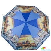 Зонт женский полуавтомат MAGIC RAIN (МЭДЖИК РЕЙН) ZMR4223-08 синий, города