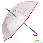 Зонт-трость женский полуавтомат HAPPY RAIN (ХЕППИ РЭЙН) U40970-3 прозрачный, однотонный