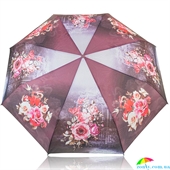 Зонт женский механический компактный облегченный MAGIC RAIN (МЭДЖИК РЕЙН) ZMR1232-11 фиолетовый, цветы