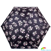 Зонт женский компактный облегченный автомат FULTON (ФУЛТОН) FULL711-Floral-fiesta черный, цветы
