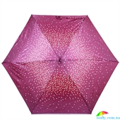 Зонт женский механический компактный облегченный FULTON (ФУЛТОН) FULL501-Confetti-hearts фиолетовый, абстракция