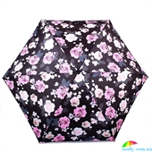 Зонт женский механический компактный облегченный FULTON (ФУЛТОН) FULL501-Dreamy-Floral черный, цветы