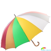 Зонт-трость женский  полуавтомат Три Слона RE-E-2450 разноцветный, радуга (градиент)