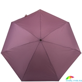 Зонт женский механический компактный облегченный ТРИ СЛОНА RE-E-673D-3 фиолетовый, однотонный