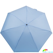 Зонт женский механический компактный облегченный ТРИ СЛОНА RE-E-673D-6 голубой, однотонный