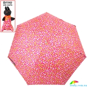Зонт детский компактный облегченный механический H.DUE.O (АШ.ДУЭ.О) HDUE-157-2 розовый, абстракция