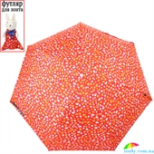 Зонт детский компактный облегченный механический H.DUE.O (АШ.ДУЭ.О) HDUE-157-3 красный, абстракция