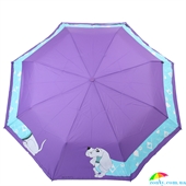 Зонт женский полуавтомат H.DUE.O (АШ.ДУЭ.О) HDUE-241-1 фиолетовый, животные