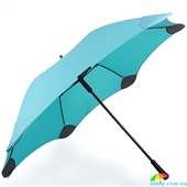 Противоштормовой зонт-трость женский механический с большим куполом BLUNT (БЛАНТ) Bl-xl-2-mint-green бирюзовый, однотонный