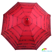 Зонт-трость женский механический с UV-фильтром CHANTAL THOMASS (ШАНТАЛЬ ТОМА) FRH-CT1044Col3 красный, абстракция