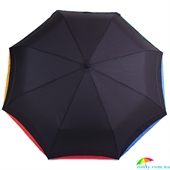 Зонт женский компактный механический GUY de JEAN (Ги де ЖАН) FRH-102114 черный, радуга (градиент)