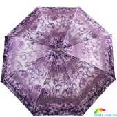 Зонт женский полуавтомат ZEST (ЗЕСТ) Z53624-25 фиолетовый, цветы