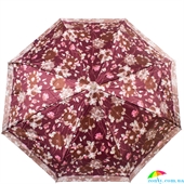 Зонт женский полуавтомат ZEST (ЗЕСТ) Z53624-29 бордовый, цветы