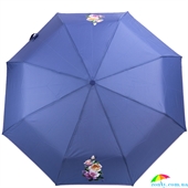Зонт женский механический компактный облегченный ART RAIN (АРТ РЕЙН) ZAR3512-79 синий, цветы