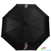 Зонт женский механический компактный облегченный ART RAIN (АРТ РЕЙН) ZAR3512-84 черный, животные