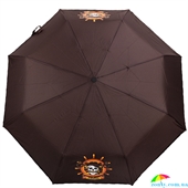 Зонт детский механический компактный облегченный ART RAIN (АРТ РЕЙН) ZAR3517-90 коричневый, абстракция