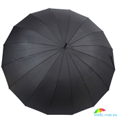 Зонт-трость мужской полуавтомат DOPPLER (ДОППЛЕР) DOP741963DSZ черный, однотонный