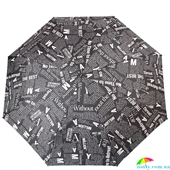 Зонт женский полуавтомат DOPPLER (ДОППЛЕР) DOP730165G-black черный, абстракция