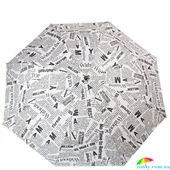 Зонт женский полуавтомат DOPPLER (ДОППЛЕР) DOP730165G-white белый, абстракция