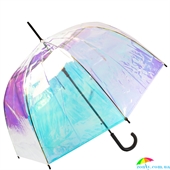 Зонт-трость женский полуавтомат HAPPY RAIN (ХЕППИ РЭЙН) U40979 прозрачный, однотонный