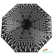 Зонт женский автомат FERRE (ФЕРРЕ) HDUE-F6014-3 черный, абстракция