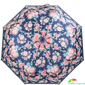 Зонт женский  полуавтомат ART RAIN (АРТ РЕЙН) ZAR3616-1 синий, цветы