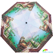 Зонт женский автомат MAGIC RAIN (МЭДЖИК РЕЙН) ZMR49224-5 зеленый, природа