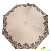 Зонт женский механический компактный облегченный ART RAIN (АРТ РЕЙН) ZAR5316-12 бежевый, абстракция
