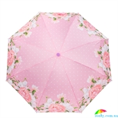 Зонт женский механический компактный облегченный ART RAIN (АРТ РЕЙН) ZAR5316-11 розовый, цветы