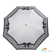 Зонт женский механический компактный облегченный ART RAIN (АРТ РЕЙН) ZAR5316-7 серый, абстракция