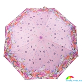 Зонт женский механический компактный облегченный ART RAIN (АРТ РЕЙН) ZAR5316-4 розовый, цветы